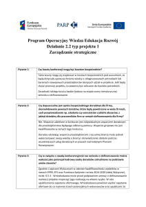 Program Operacyjny Wiedza Edukacja Rozwój Działanie 2.2 typ