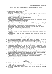Regulamin Sieci Komputerowej Politechniki Śląskiej