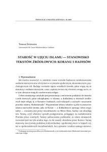 starość w ujęciu islamu — stanowisko tekstów źródłowych: koranu i