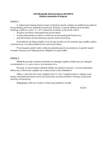 Zadania zawodów III stopnia oraz tabela stałych LVII OA 2013/2014