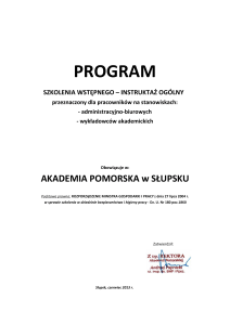 PROGRAM - Akademia Pomorska w Słupsku