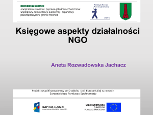 Księgowe aspekty działalności NGO Mokrsko prezentacja