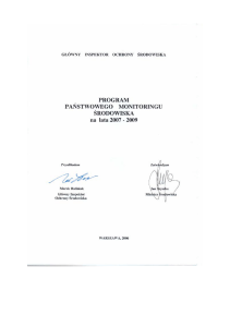 Program PMŚ na lata 2007-2009 - Główny Inspektorat Ochrony