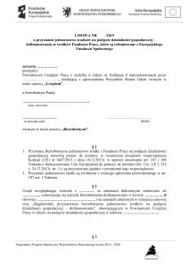 Wzór umowy RPO - Powiatowy Urząd Pracy w Gdyni