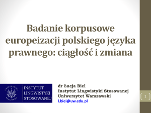 Europeizacja polskiego języka prawnego