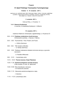 Program III Konferencji Polskiego Towarzystwa