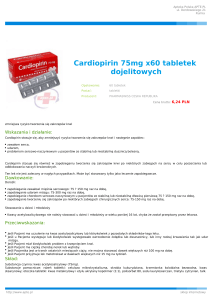 Cardiopirin 75mg x60 tabletek dojelitowych
