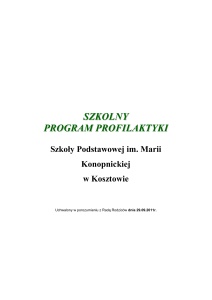 szkolny program profilaktyczny - Szkoła Podstawowa im. Marii