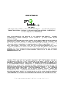 prospekt emisyjny - Getin Holding SA