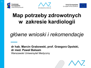 Blok II – prezentacja: wnioski z map kardiologia (26 września)