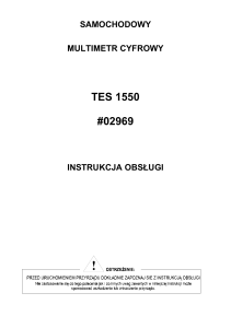 Instrukcja miernika samochodowego TES-1550