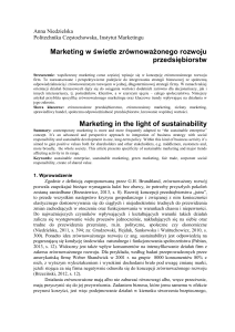 Marketing w świetle zrównoważonego rozwoju - marketing-mix