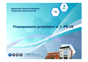 Finansowanie projektów w 7. PR UE