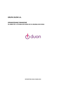 Grupa DUON SA sprawozdanie finansowe 2013_final