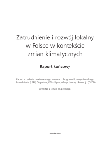 Zatrudnienie i rozwój lokalny w Polsce w kontekście zmian