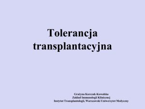 Tolerancja transplantacyjna