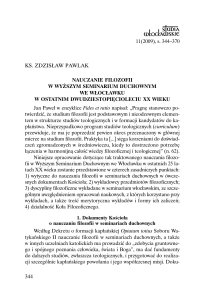 344 ks. zdzisław pawlak nauczanie filozofii w wyższym seminarium