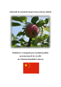 Załącznik do metodyki integrowanej ochrony jabłoni Dodatkowe