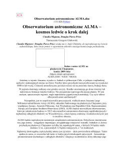 Obserwatorium astronomiczne ALMA - wszechświat