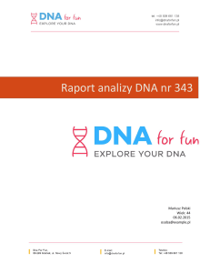 Raport analizy DNA nr 343