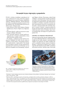 Europejski kryzys migracyjny a gospodarka (PDF Available)