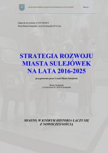 strategia rozwoju miasta sulejówek na lata 2016-2025