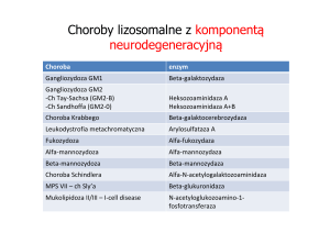 Choroby lizosomalne z komponentą neurodegeneracyjną