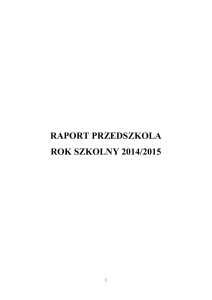 raport przedszkola rok szkolny 2014/2015
