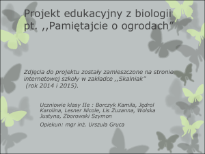 Projekt Edukacyjny z Biologii.