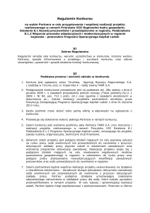 Regulamin konkursu TARR SA - Toruńskiej Agencji Rozwoju