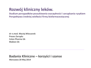 Tiotropium bromide, Orbicel - Badania Kliniczne w Polsce
