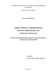 Aspekty kliniczne i epidemiologiczne zaburzeń ogólnoustrojowych u