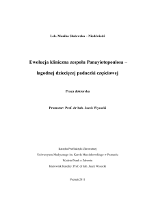 Ewolucja kliniczna zespołu Panayiotopoulosa – łagodnej dziecięcej