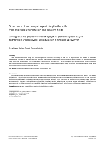 Occurrence of entomopathogenic fungi in the soils from mid