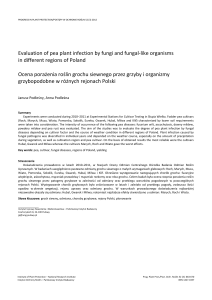 Evaluation of pea plant infection by fungi and fungal