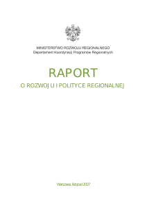 Raport o rozwoju i polityce regionalnej