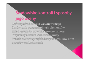srodowisko kontroli i sposoby jego oceny