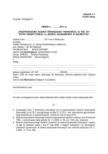 Załącznik nr 3 Projekt umowy Nr sprawy: 50/Księg/2011 UMOWA nr