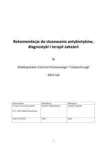 Leczenie - Wielkopolskie Centrum Pulmonologii i Torakochirurgii