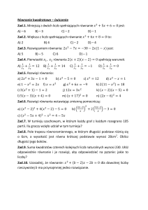 Równanie kwadratowe – ćwiczenie Zad.1. Mniejszą z dwóch liczb