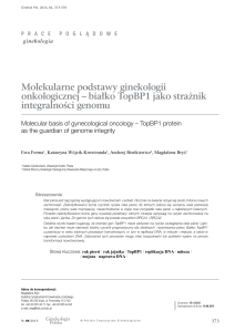 Molekularne podstawy ginekologii onkologicznej – białko TopBP1
