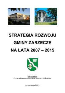 strategia rozwoju gminy zarzecze w latach 2007
