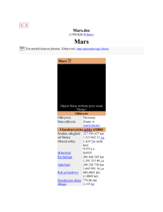 Mars - układ słoneczny - h.kuz