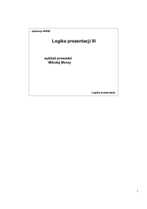 Logika prezentacji III
