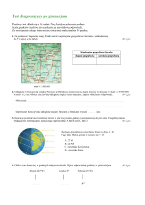Test badający umiejętności uczniów z geografii kończących naukę