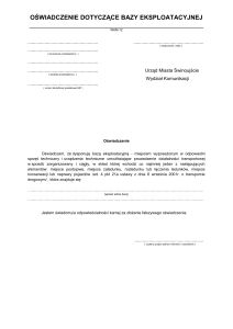 WKM-12 oświadczenie dotyczące bazy ekspoloatacyjnej.