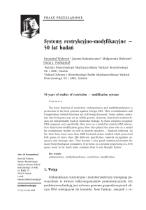 Systemy restrykcyjno-modyfikacyjne – 50 lat badań