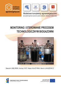 monitoring i sterowanie procesem technologicznym biogazowni