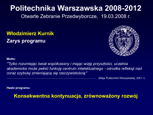 Politechnika Warszawska 2008-2012