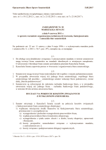 zarz. nr 10 Marszałka Senatu z 9.06.2011 r. w sprawie warunków